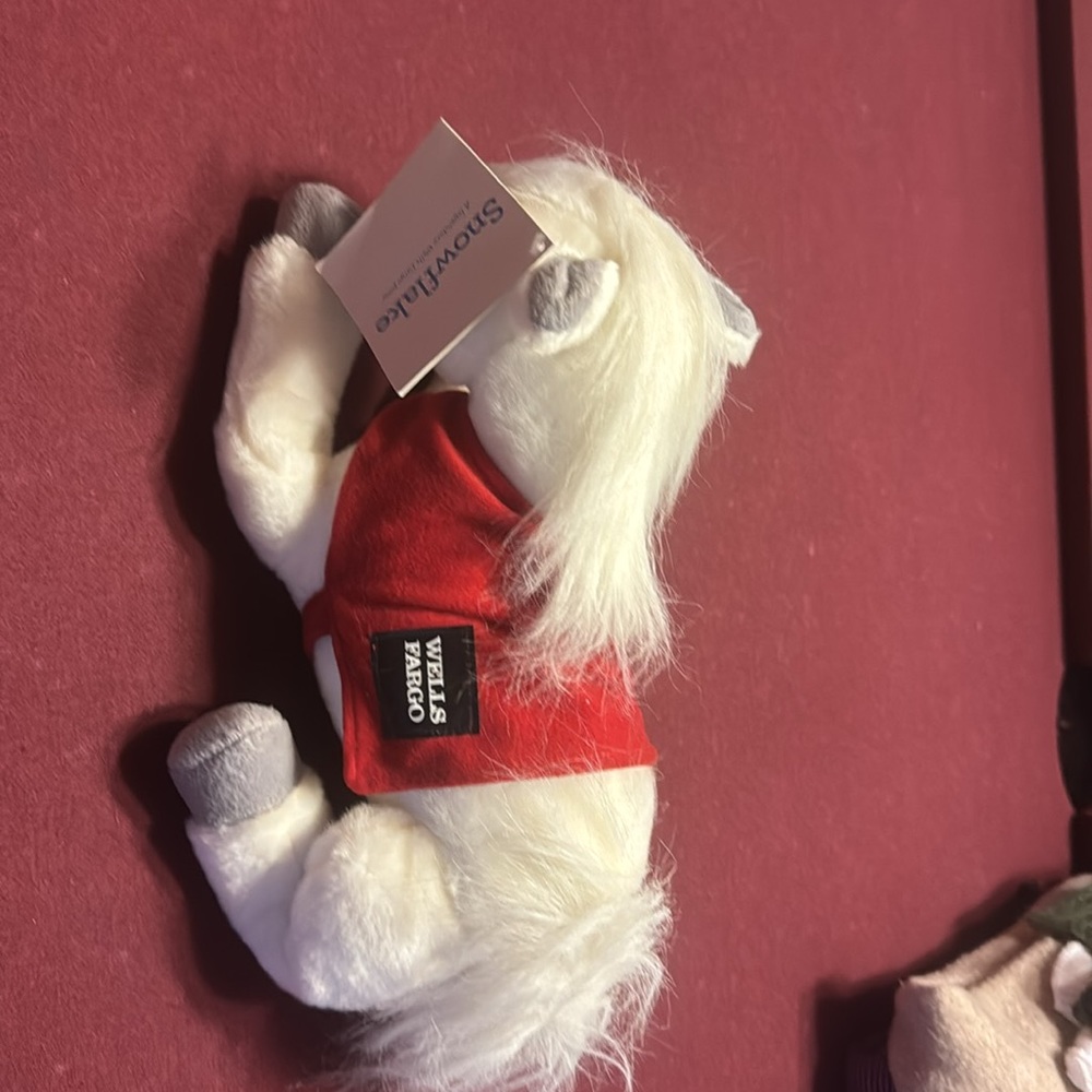 Wells Fargo “Snowflake “stuffed pony - Picture 4 of 4